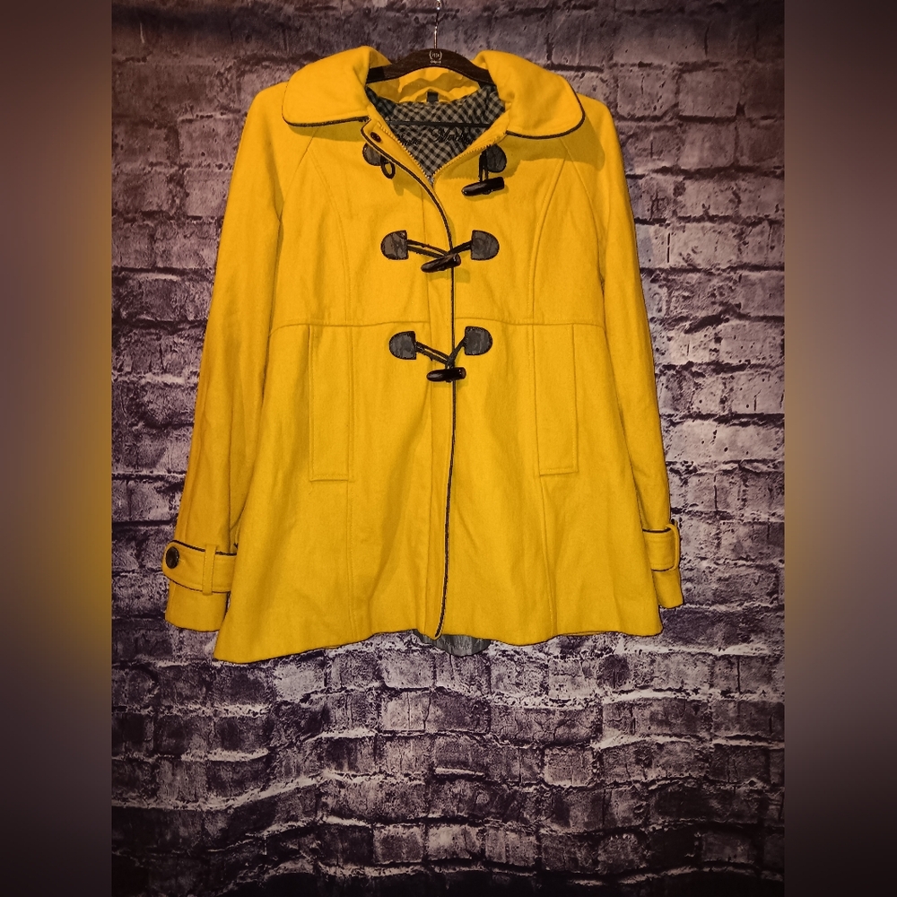 Steve Madden Yellow Pea Coat sz XL